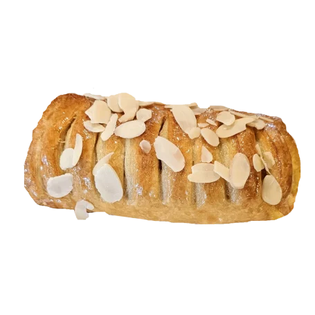 Goldbraune Apfeltasche mit saftiger Apfelfüllung.