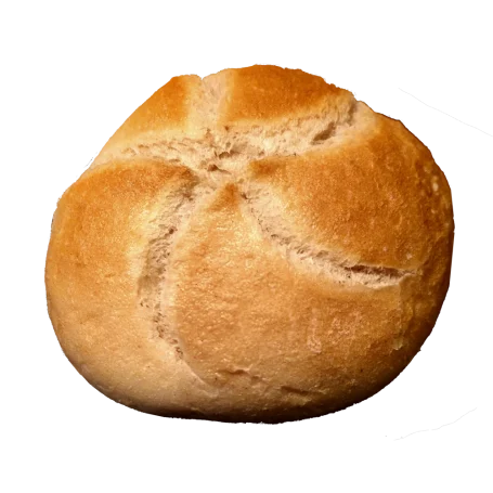 Frisches Kaiserbrötchen mit goldbrauner, knuspriger Kruste.