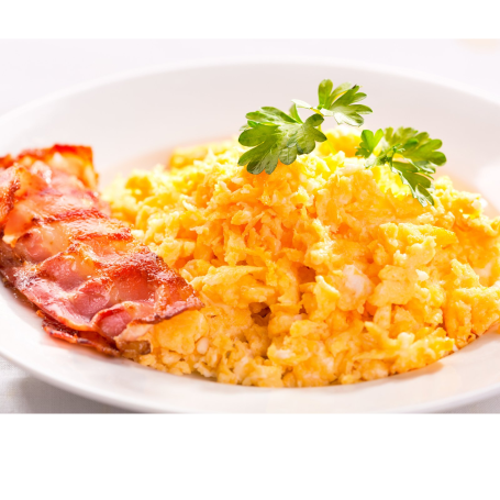 Rührei mit knusprigem Speck