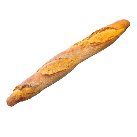 Frisch gebackenes Baguette mit knuspriger, goldgelber Kruste
