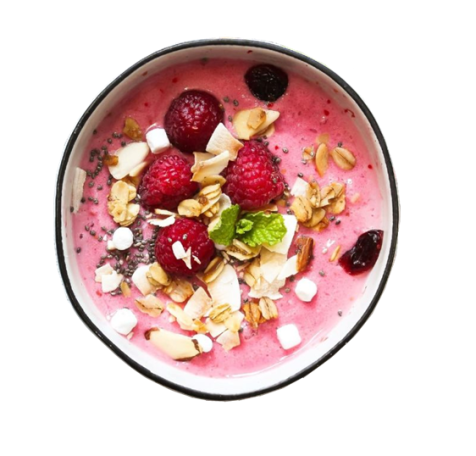 Erdbeer Smoothie Bowl mit Granola
