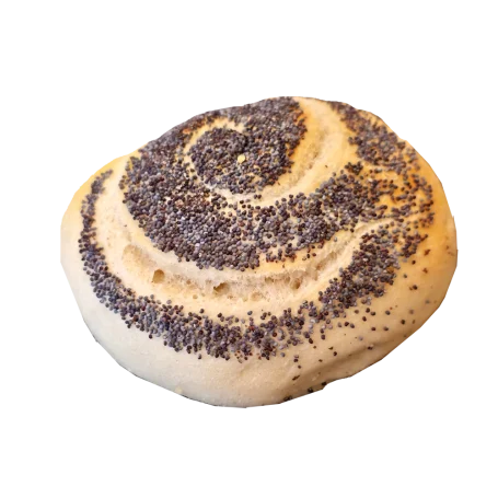 Kaiserbrötchen bestreut mit Mohn.