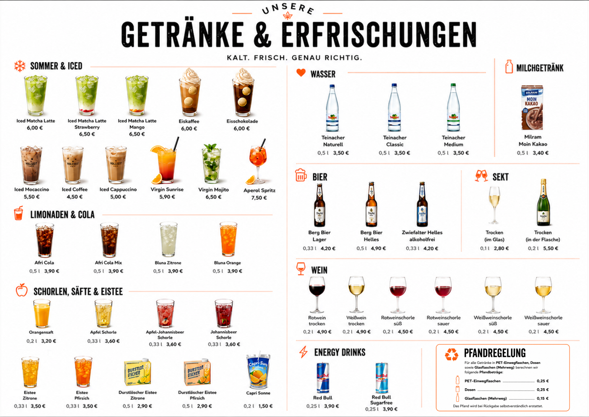 Gemütliches Café mit modernen Möbeln und Pflanzen, warmes Farbkonzept.