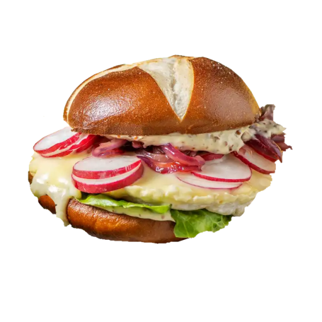 Alpen Burger mit Rindfleisch und Bergkäse