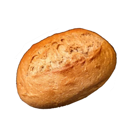 Frisches Roggenbrötchen mit dunkler, rustikaler Kruste.