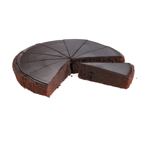 Saftiger Schokokuchen mit dunkler Glasur.