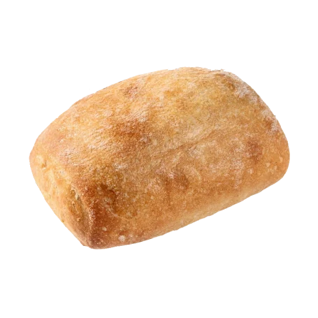 Frisches Ciabatta Brötchen mit heller, rustikaler Kruste.