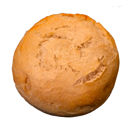 Frisches Rosenbrötchen mit zarter, goldbrauner Kruste.