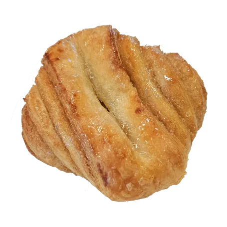 Butter-Franzbrötchen mit karamellisierter Zimtfüllung.