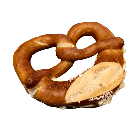 Frische Laugenbrezel mit cremiger Butterfüllung.