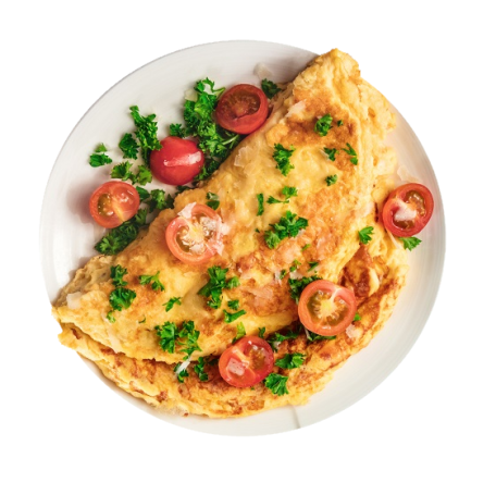 Veggie-Omelette mit frischem Gemüse