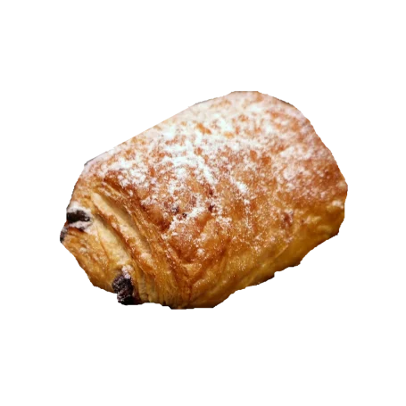 Frisches Schokobrötchen mit Schokosoße