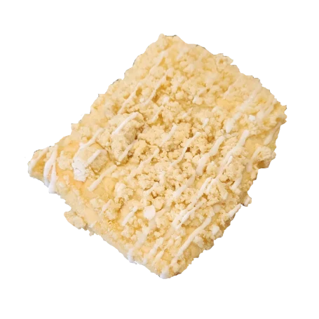 Butter-Streuselstück mit knusprigen Butterstreuseln.