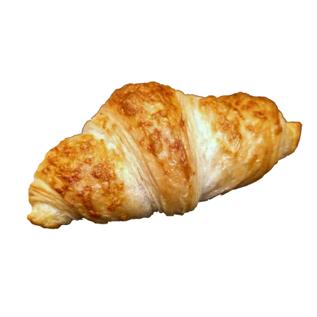 Herzhaftes Croissant mit Schinkenwürfeln und Käsefüllung